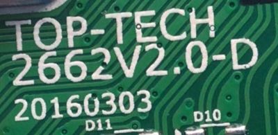 MAIN PARA TV BLUEFIN / NUMERO DE PARTE / 20-3001-0017 / 2662V2.0-D / DS0070066170700200 / MODELO OFBF24-BC01  - Imagen 4